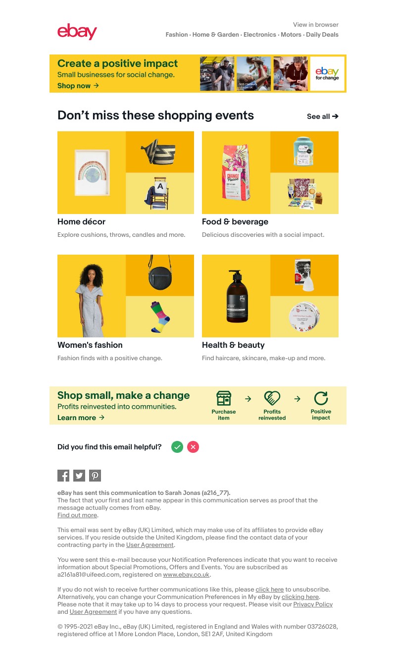 eBay - Introducing eBay for Change