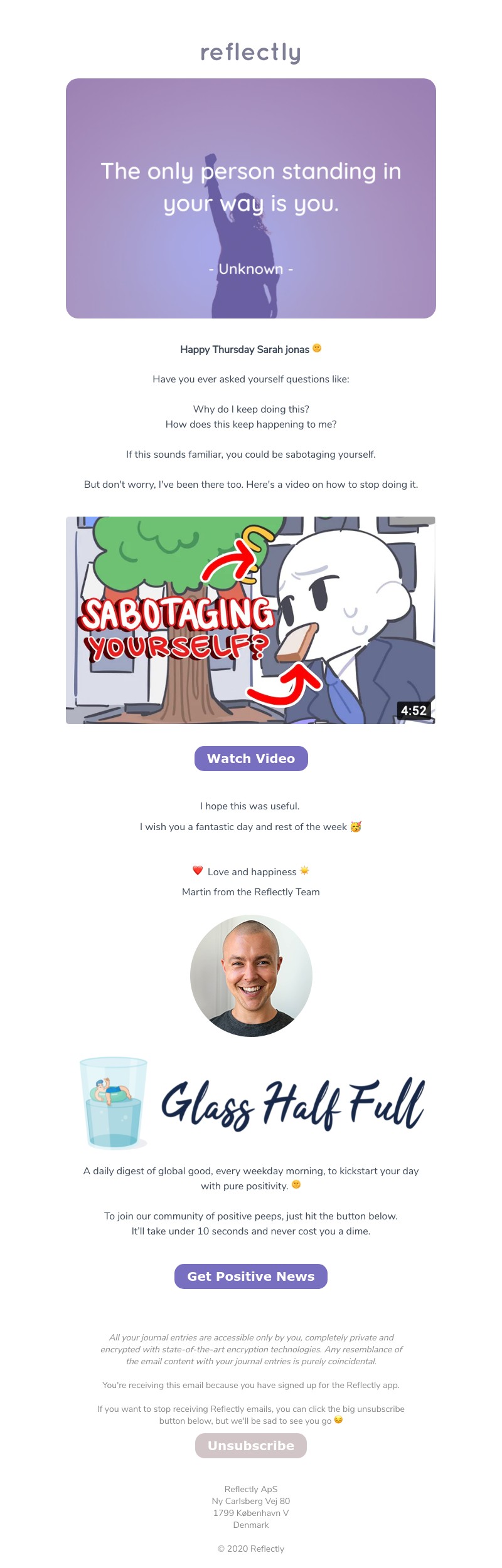 Reflectly - Self-sabotaging?