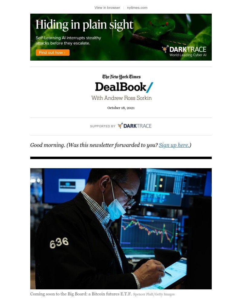 The New York Times - DealBook: A major crypto milestone