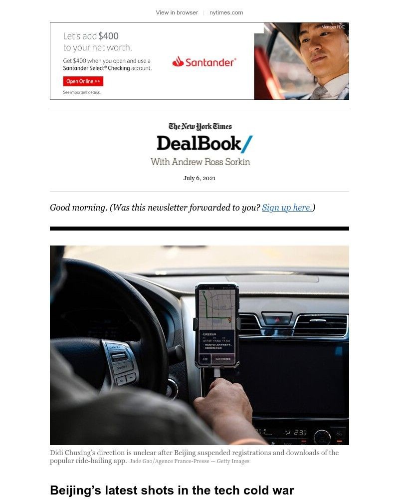The New York Times - DealBook: China vs. Big Tech