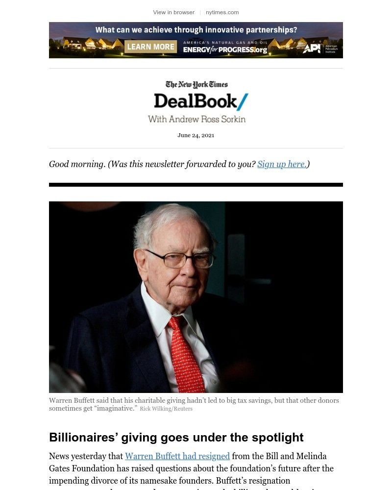 The New York Times - DealBook: Is it time to rethink tax-free philanthropy?