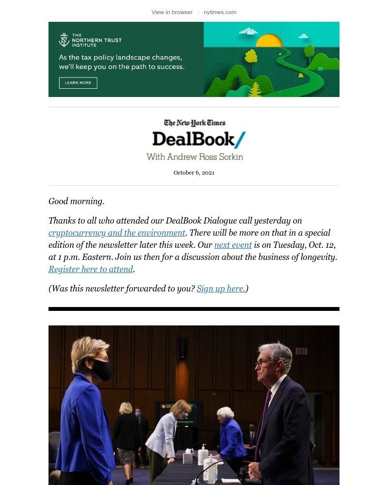 The New York Times - DealBook: Jay Powell’s future