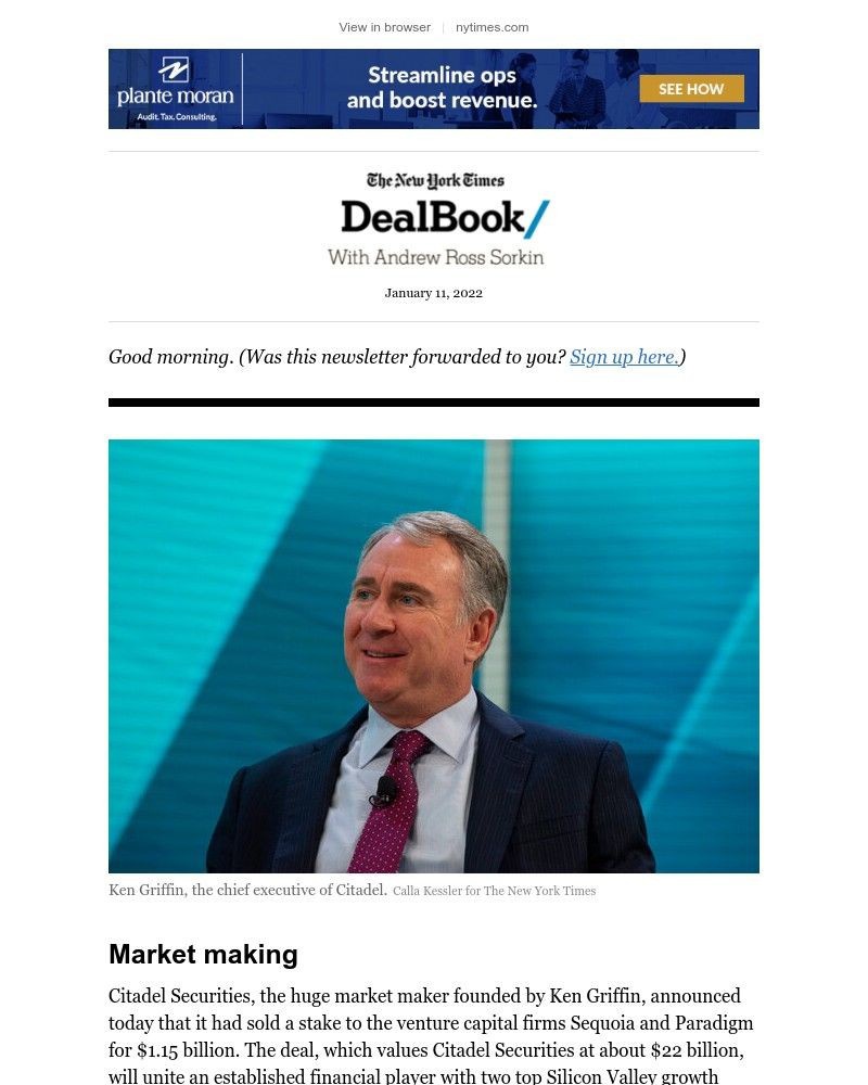 The New York Times - DealBook: Ken Griffin’s new partners
