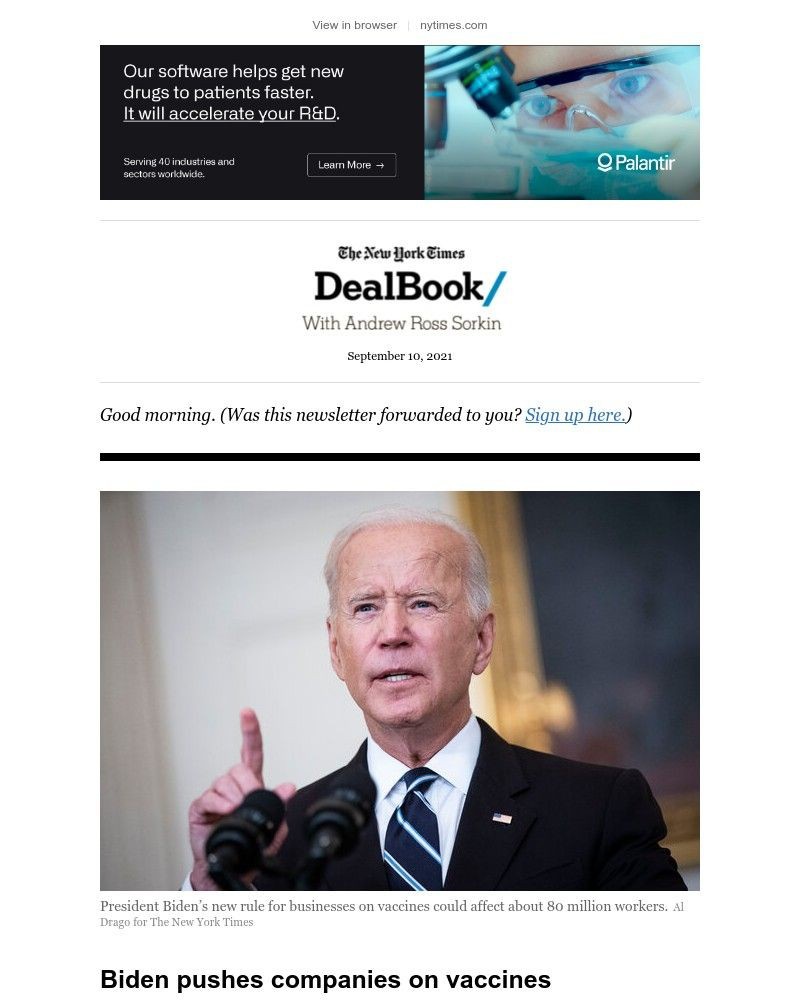 The New York Times - DealBook: Mandating mandates