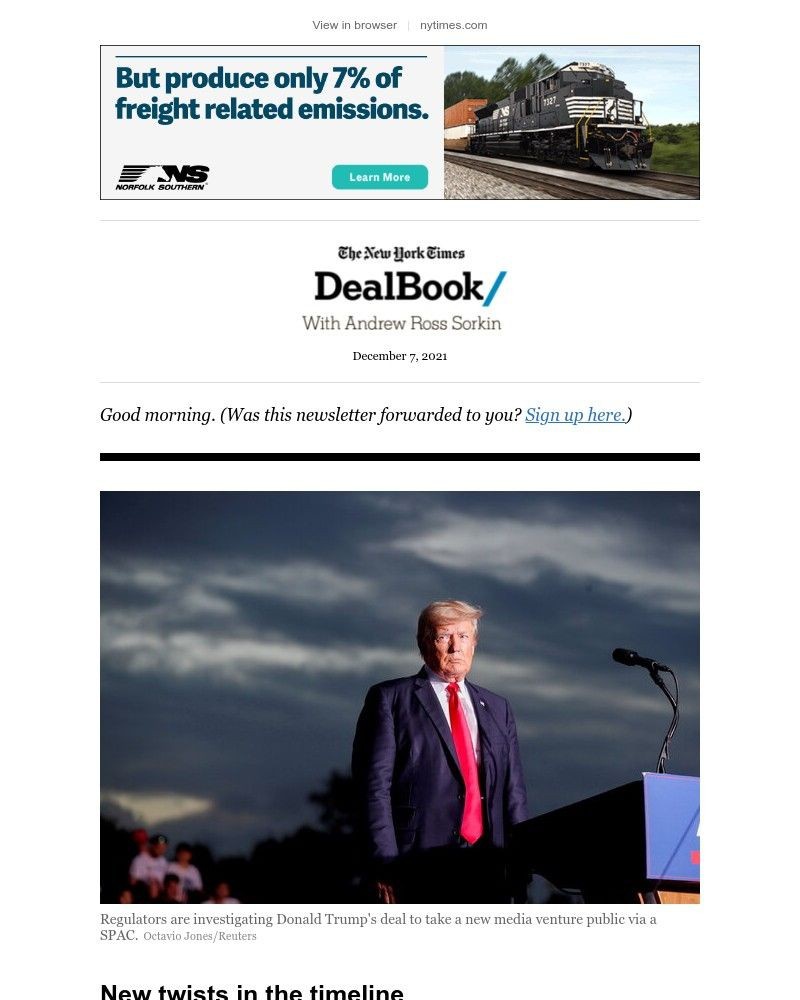 The New York Times - DealBook: Trump’s SPAC has issues