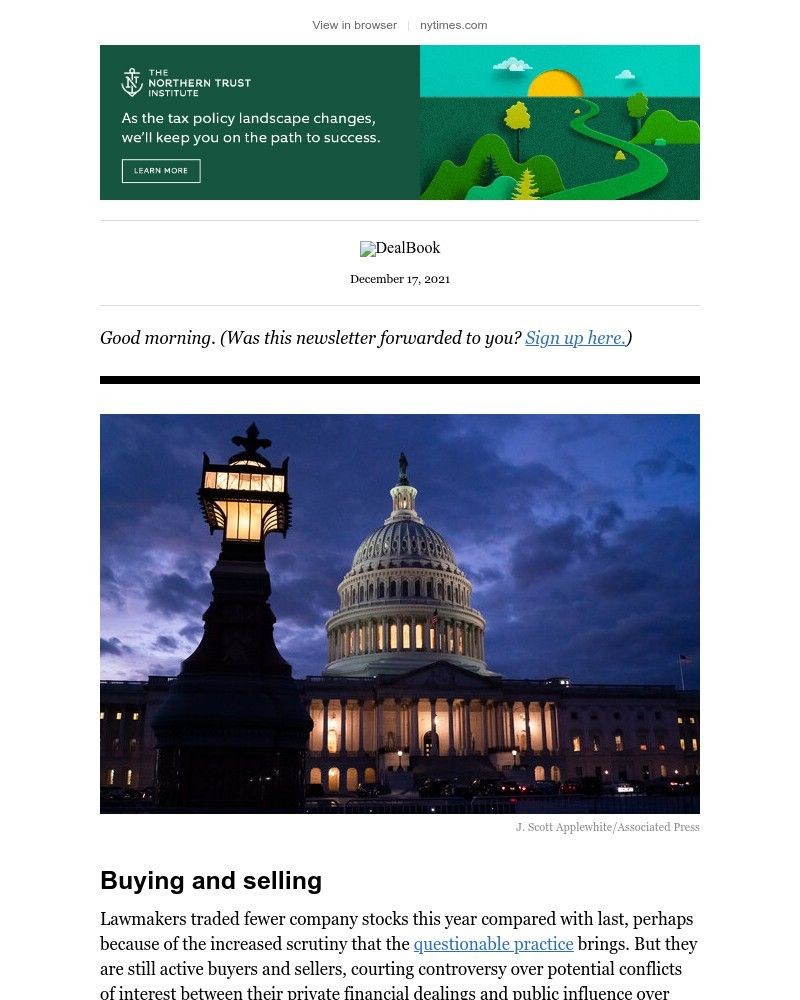 The New York Times - DealBook: What Congress traded in 2021