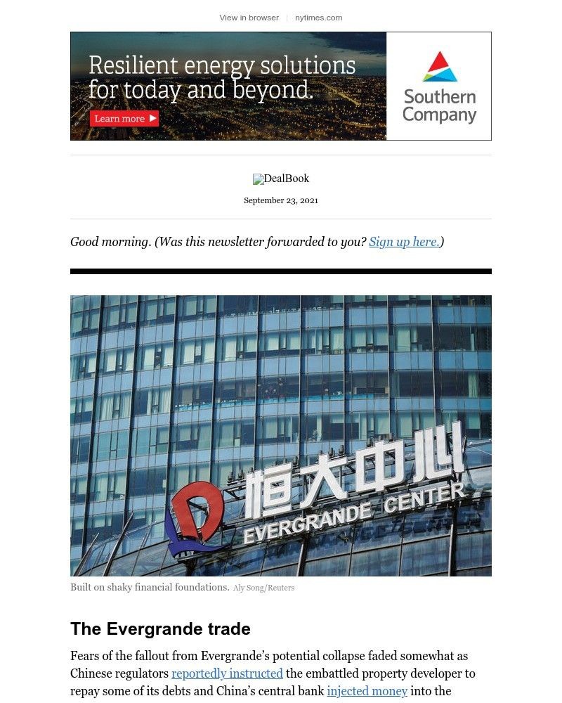 The New York Times - DealBook: Who’s buying Evergrande?