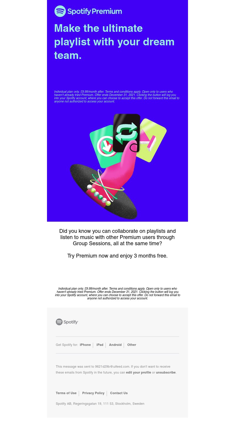 Spotify - Don't miss out on 3 free months of Spotify Premium