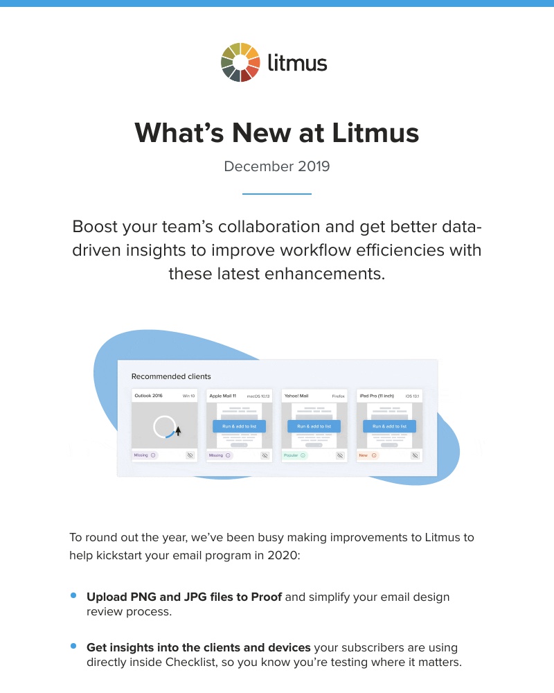 Litmus - December releases: New integrations and insight optimization