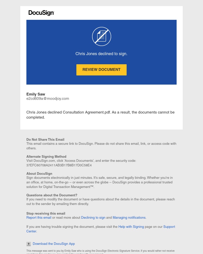  - Declined: Complete with DocuSign: Consultation Agreement
