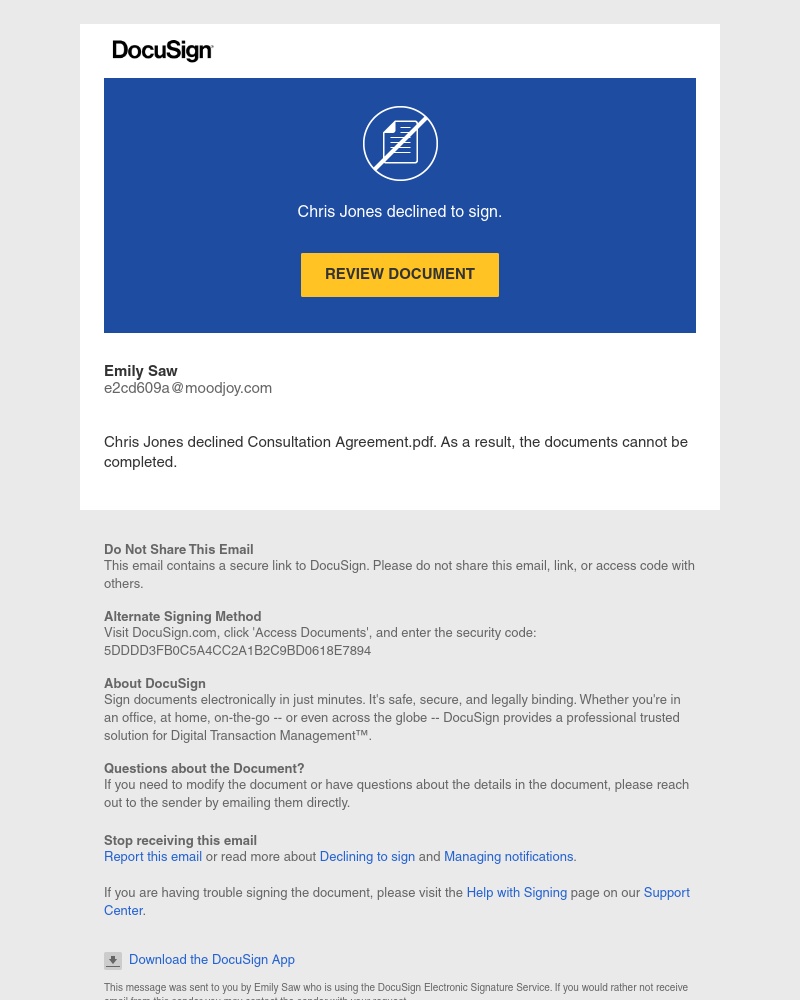  - Declined: Complete with DocuSign: Consultation Agreement