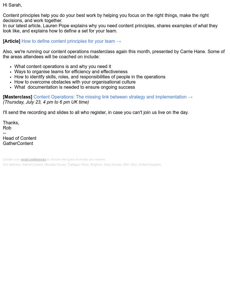 GatherContent - How to define content principles for your team