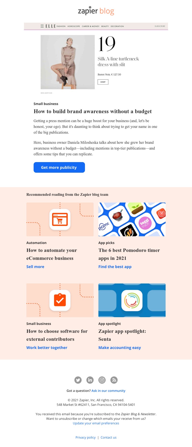 Zapier - Build brand awareness without a budget