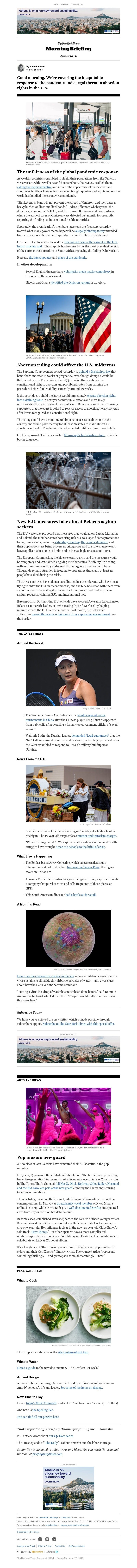 The New York Times - Your Thursday Briefing