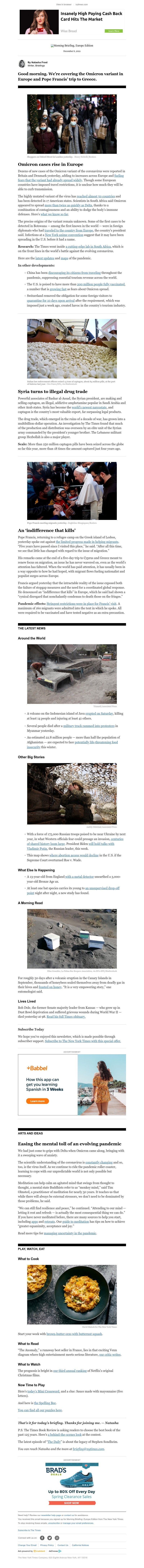 The New York Times - Your Monday Briefing