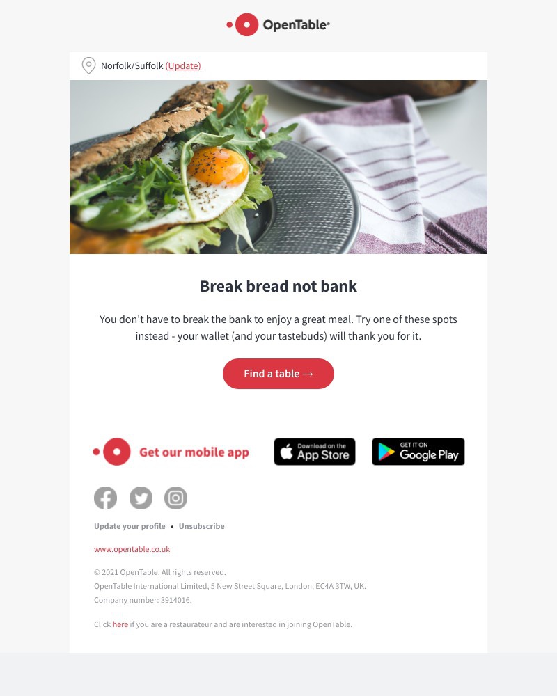 OpenTable - Dine out on a budget