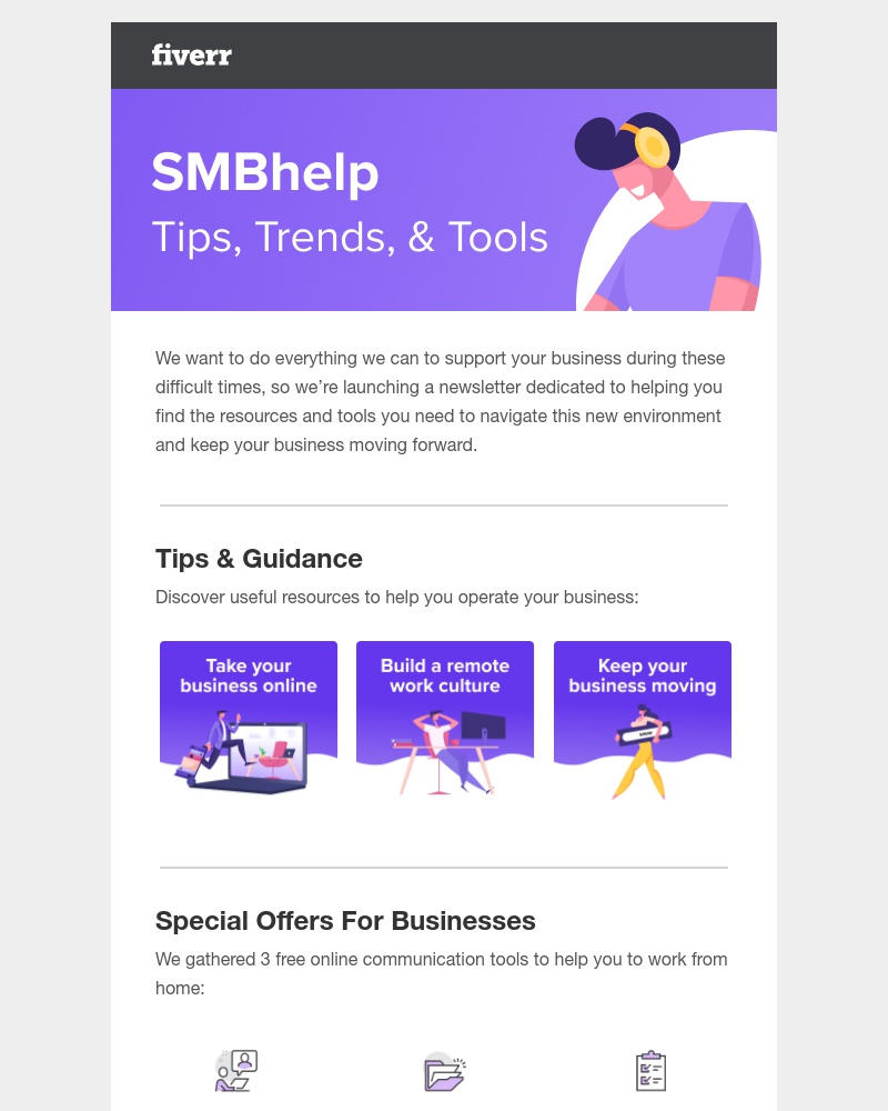 Fiverr - Discover new ways to operate in times like these