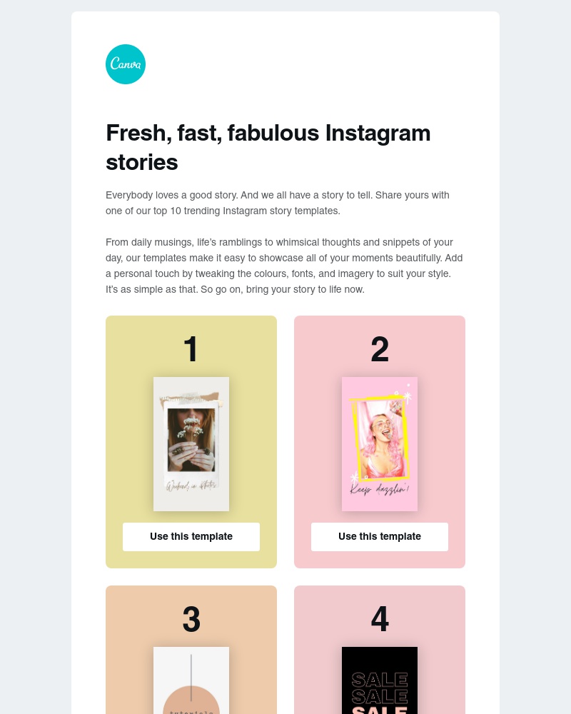 Canva -      Discover UK’s Top 10 Instagram story templates