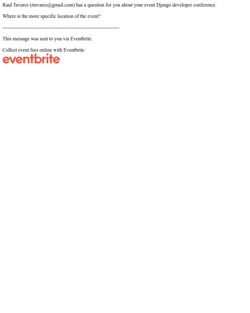 Eventbrite - Django developer conference - Question from Raul Tavares