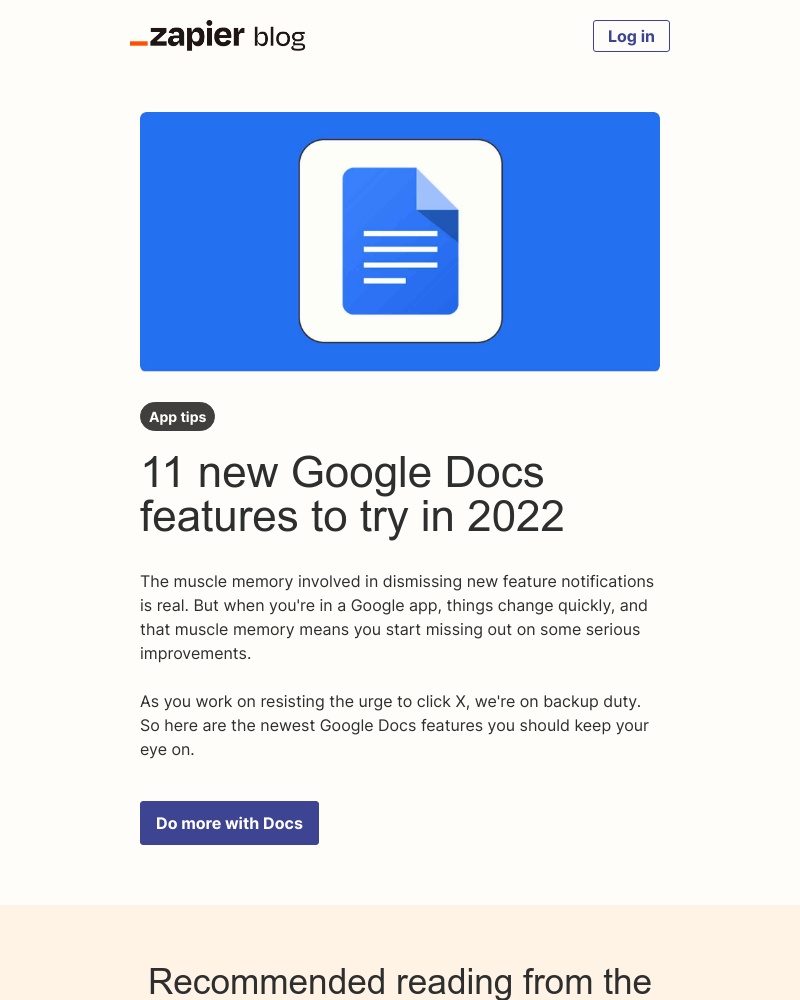 Zapier - Do more with Google Docs
