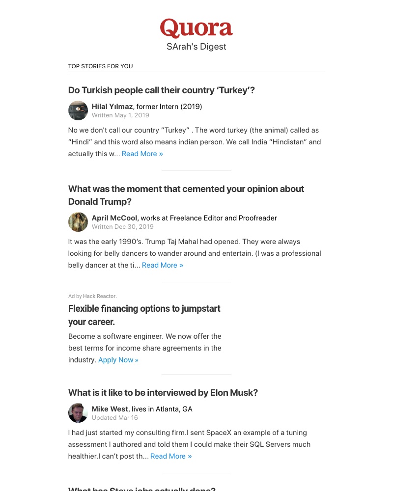 Quora - Do Turkish people call their country ‘Turkey?