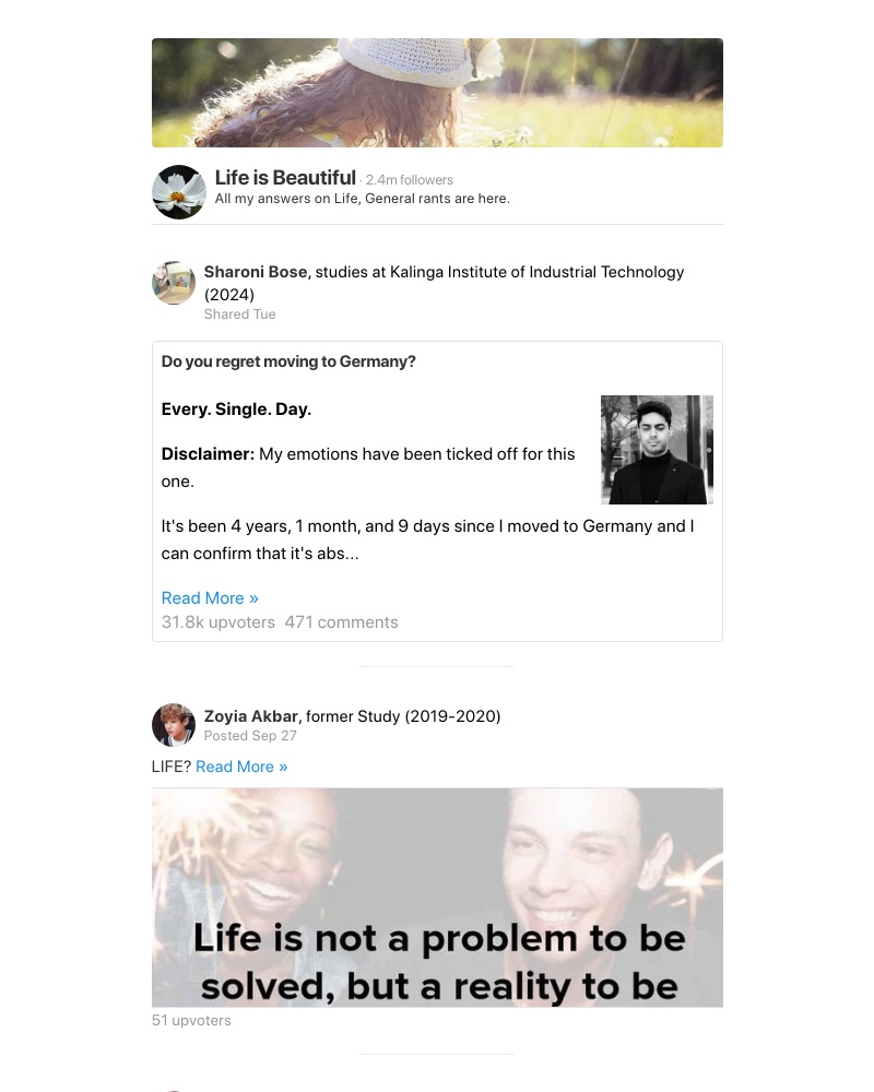 Quora - Do you regret moving to Germany?