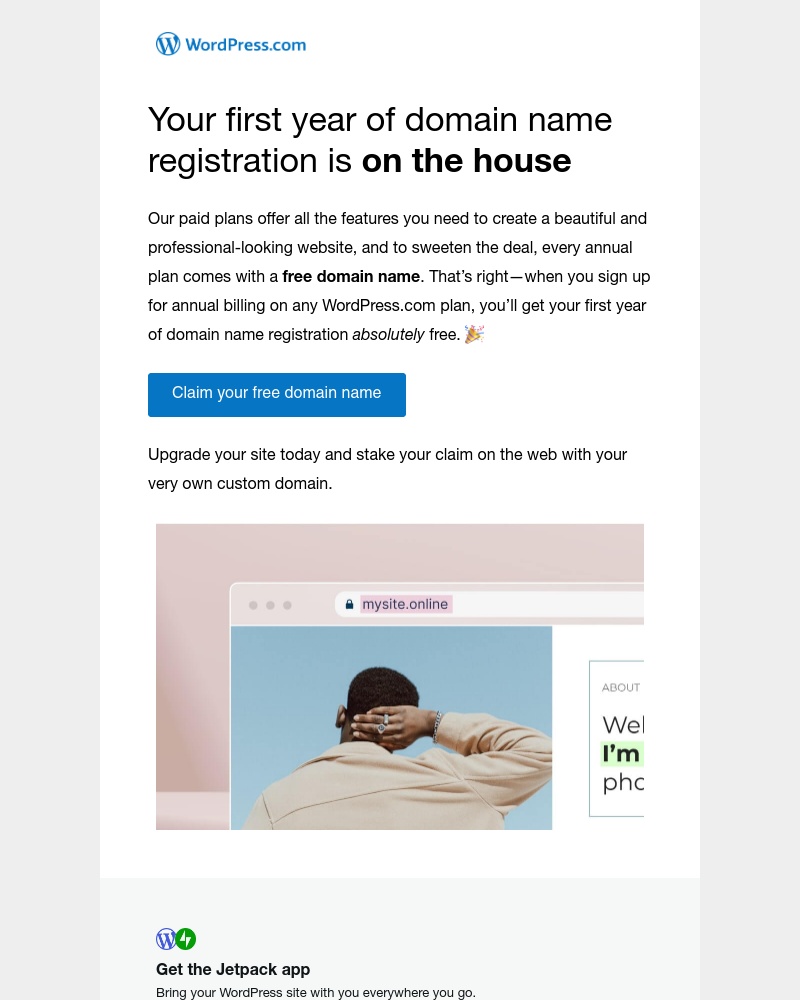 WordPress - Don’t forget — you’ve got an offer available.