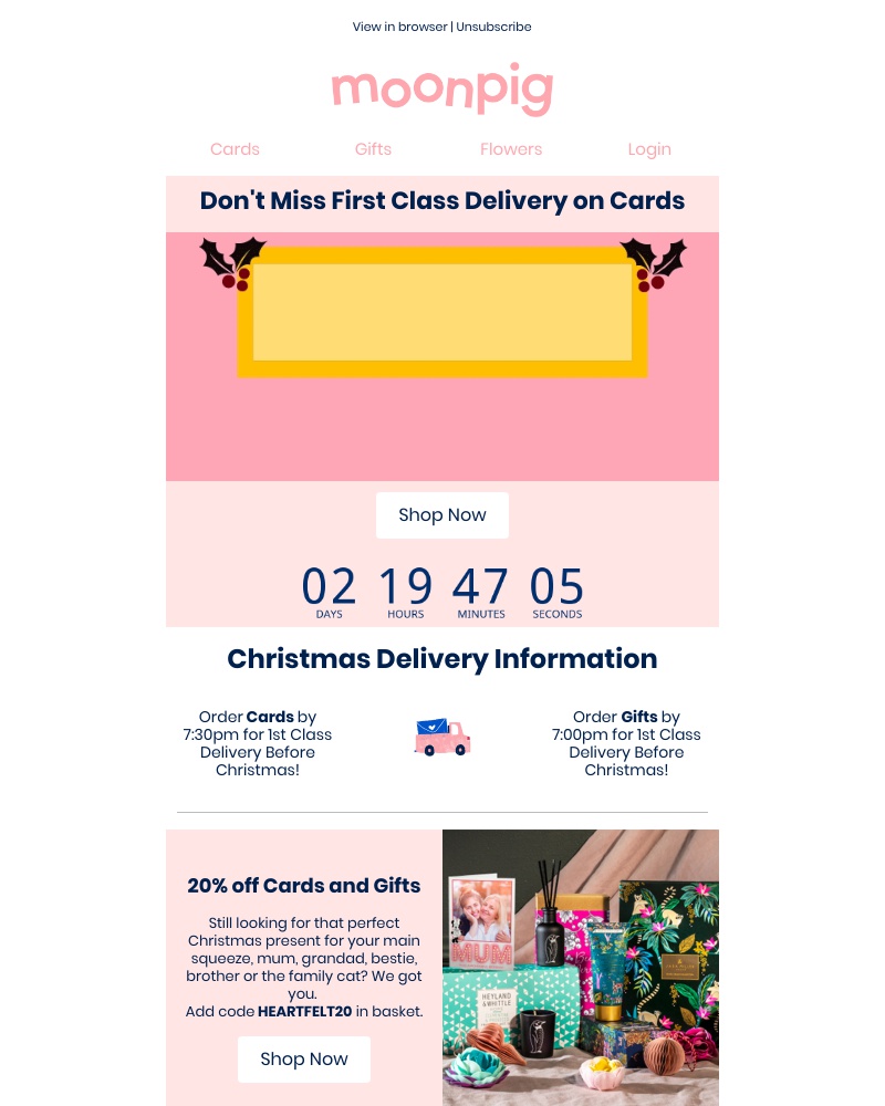Moonpig - 💌 Don’t miss first class delivery! 💌