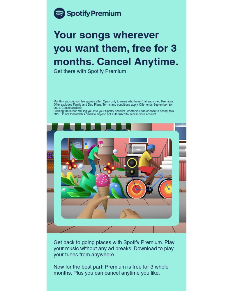 Spotify - Don't miss it: Spotify Premium, free for 3 months
