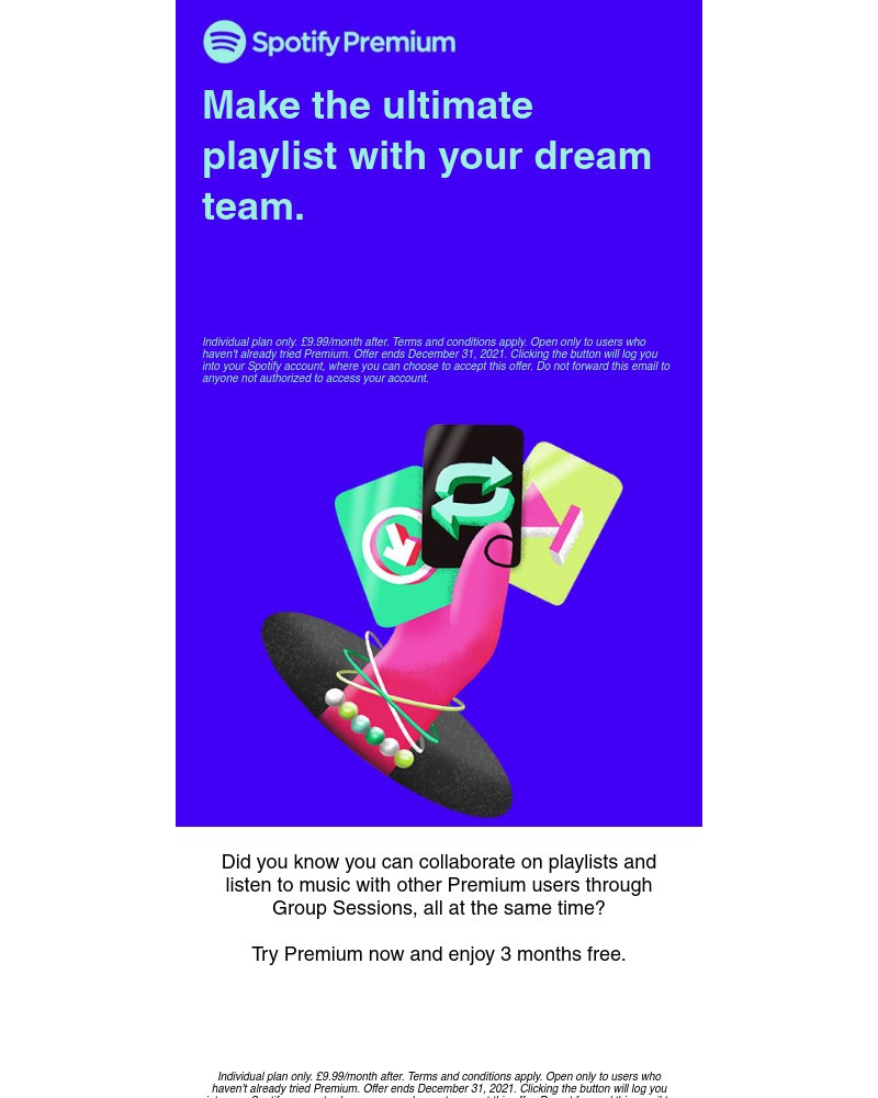Spotify - Don't miss out on 3 free months of Spotify Premium