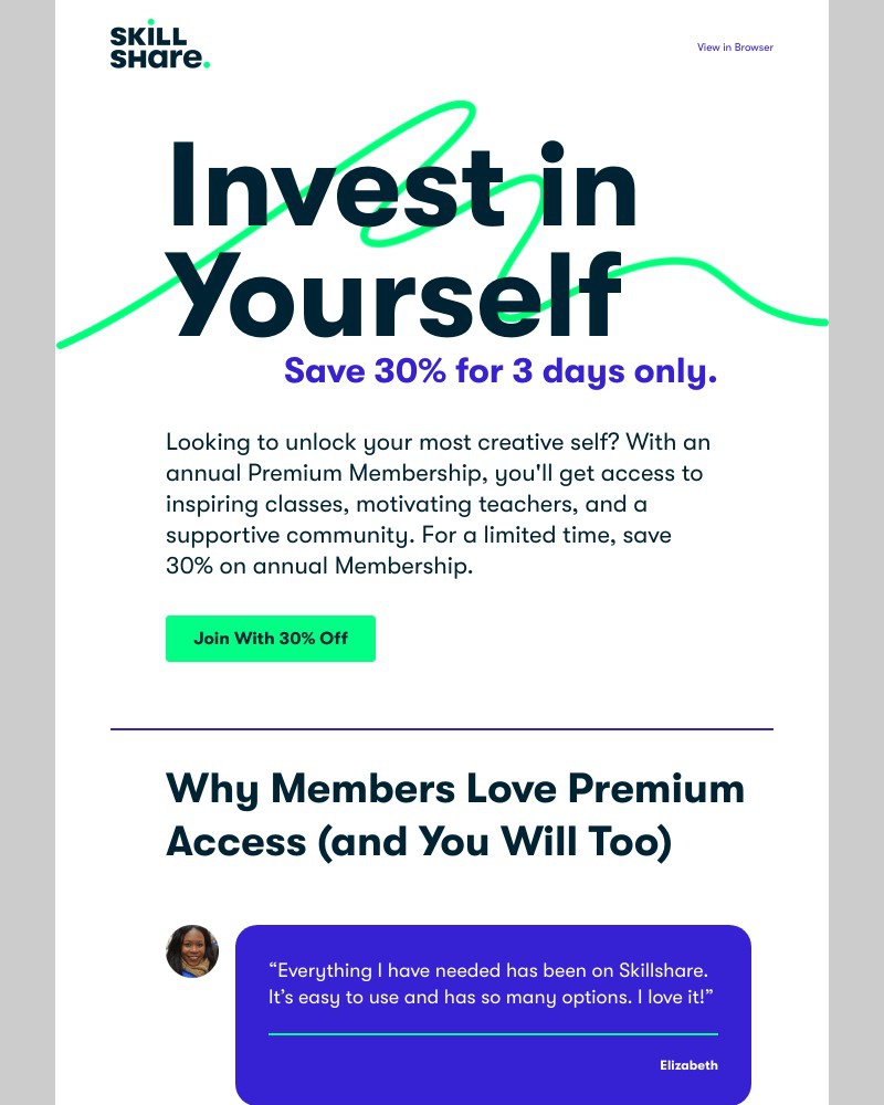 Skillshare - Don’t miss out on 30% off