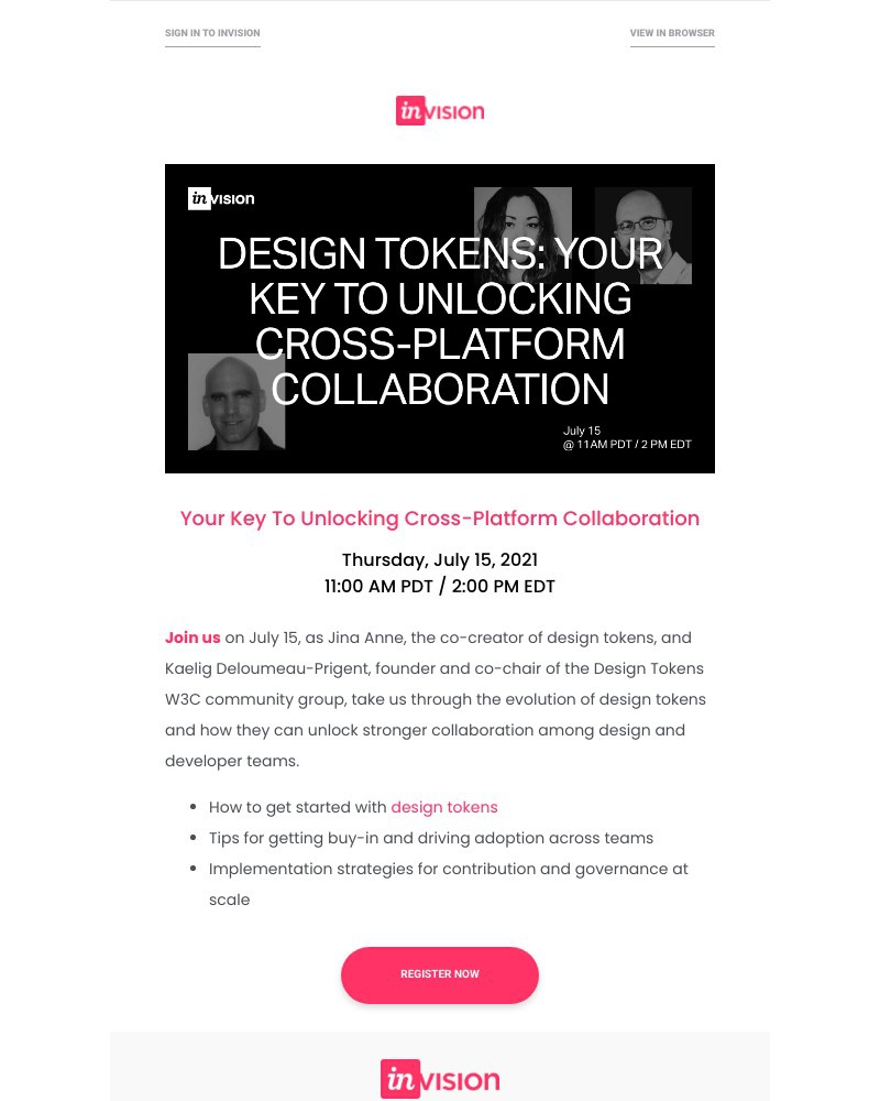 InVision - Don’t miss out on this fire-side chat about design tokens