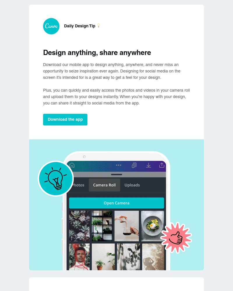 Canva - Download our mobile app to design on the go
