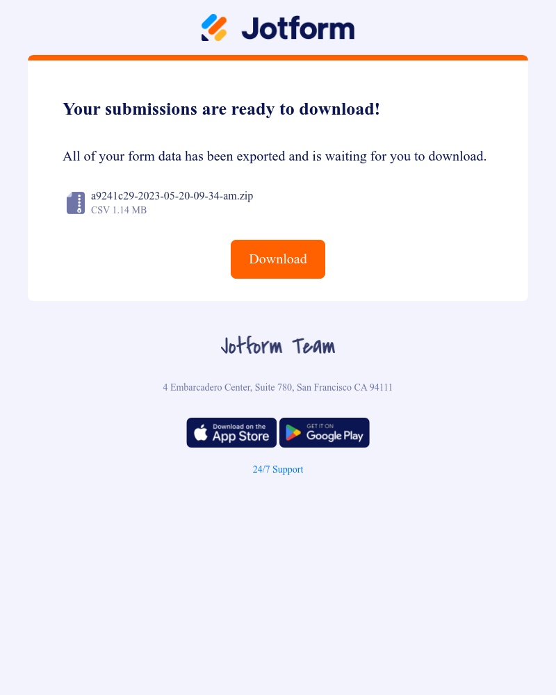 Jotform - Download your Jotform submissions