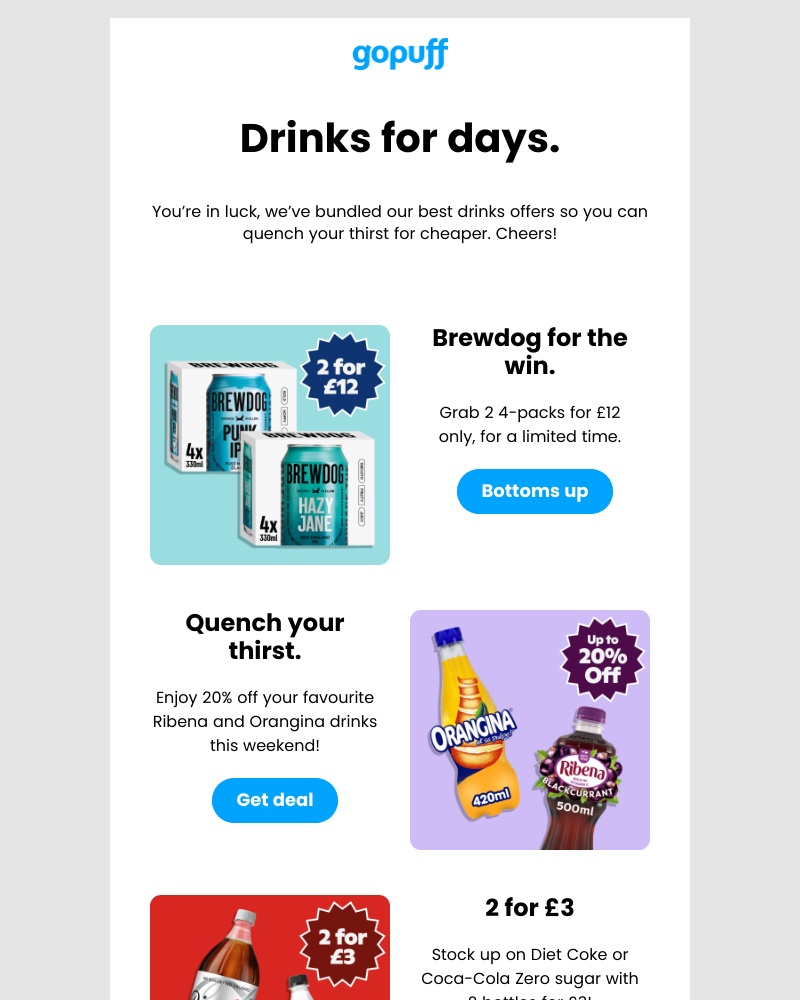 Gopuff - 🥤Drinks deals delivered: Still in minutes!