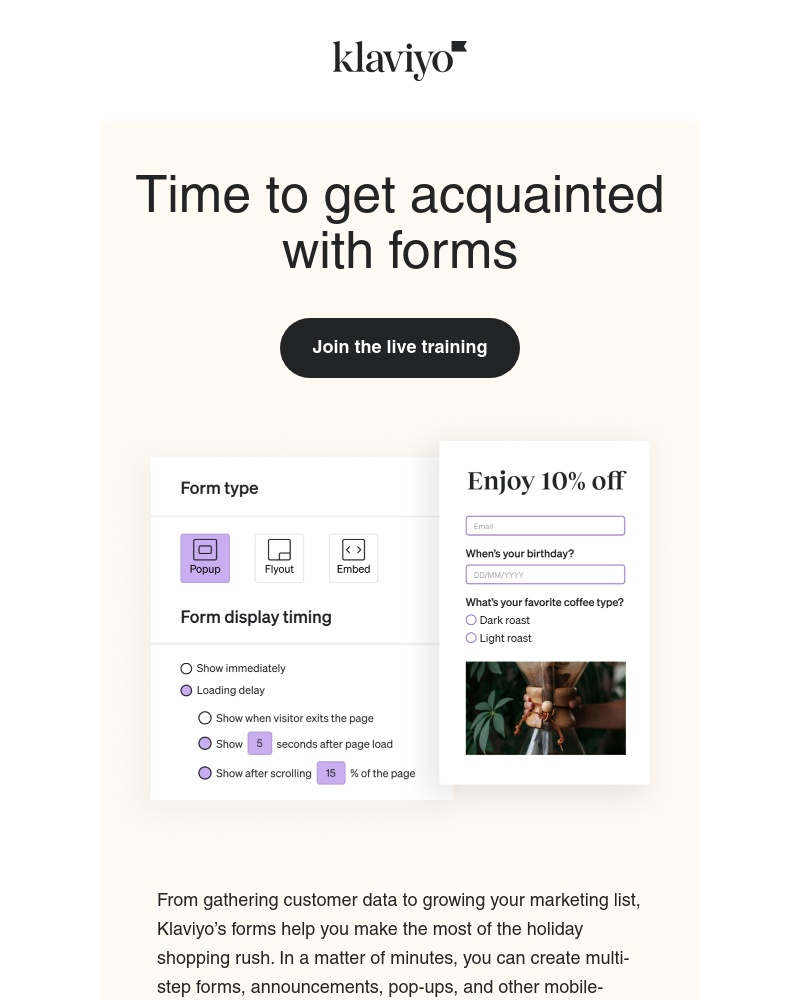 Klaviyo - Drive revenue with Klaviyo forms