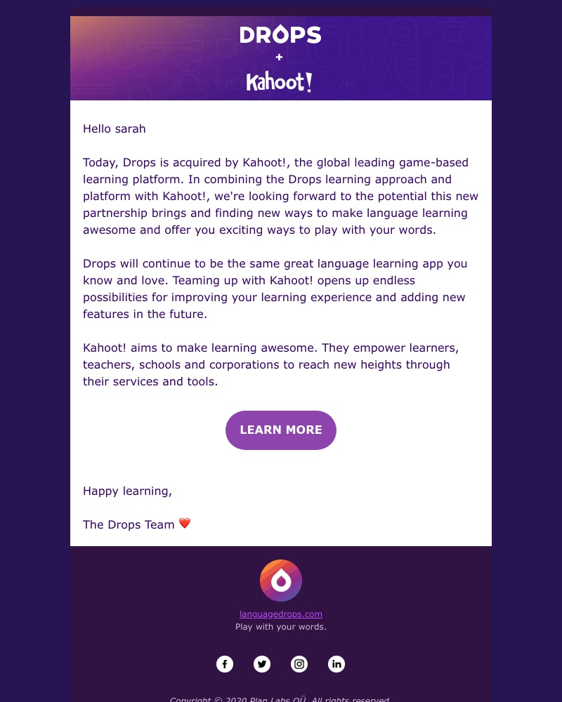 Drops - Drops joins the Kahoot! Family 🎊 