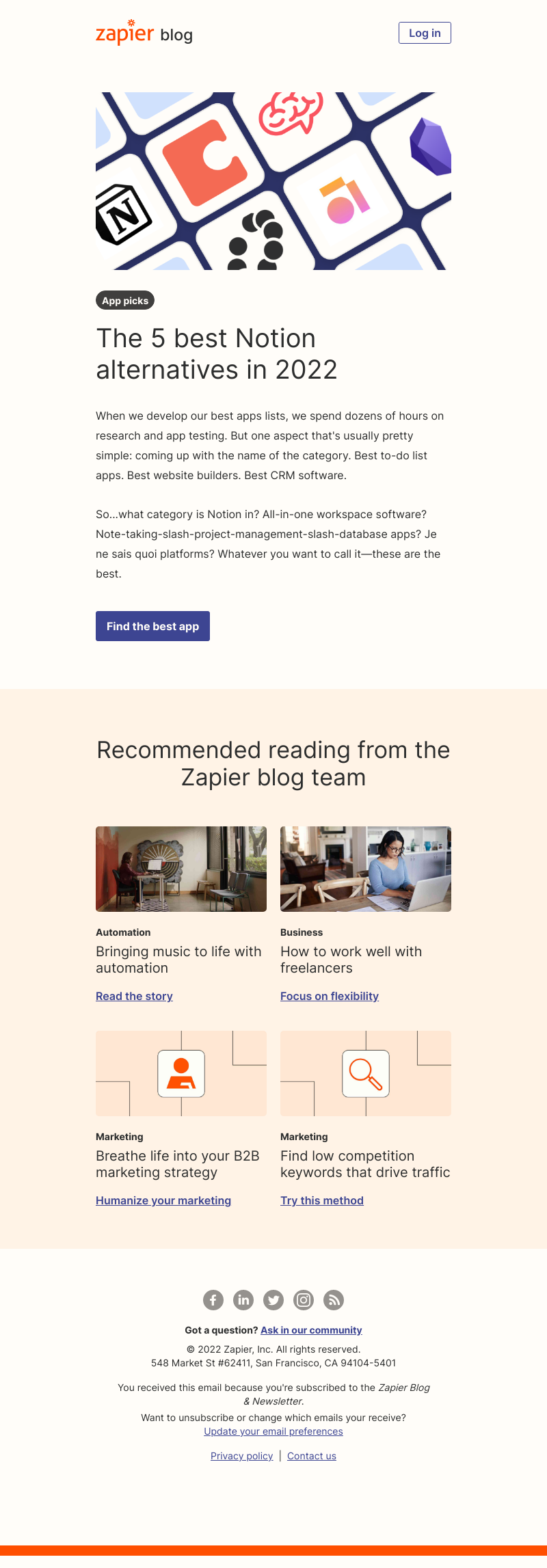 Zapier - The best Notion alternatives in 2022
