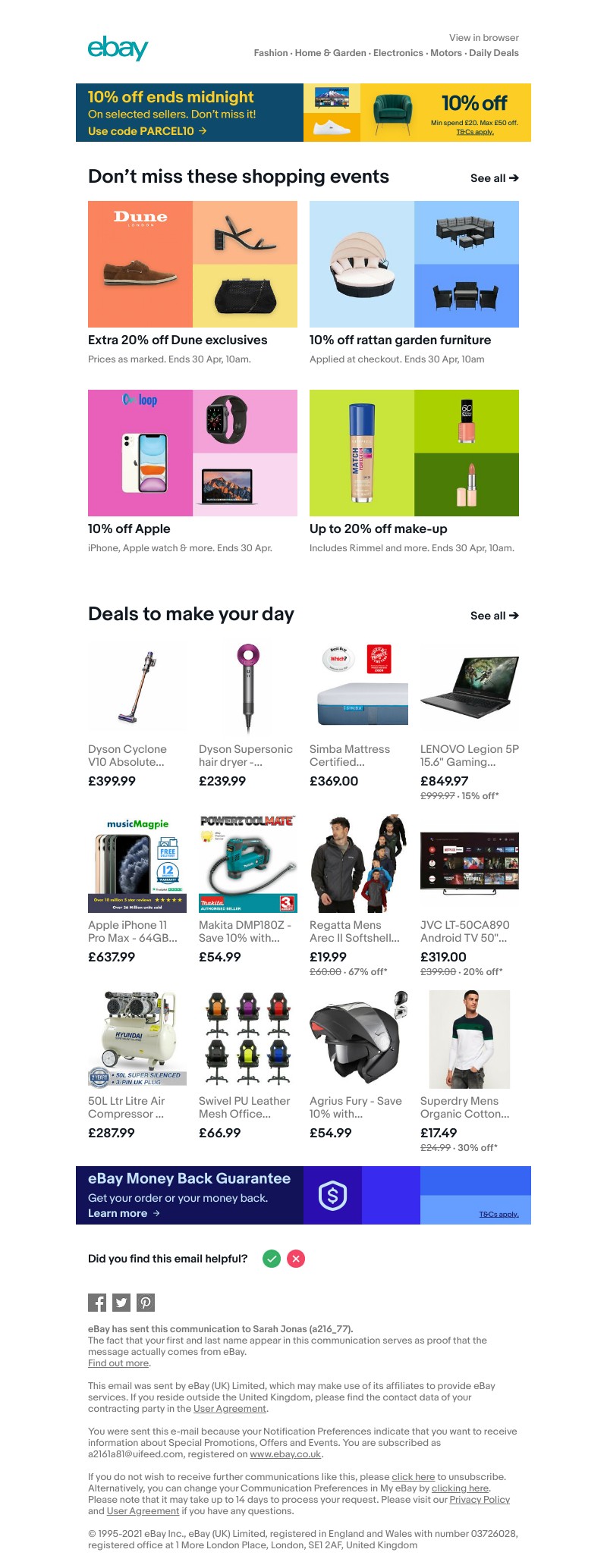eBay - Get 10% off with this coupon until midnight!