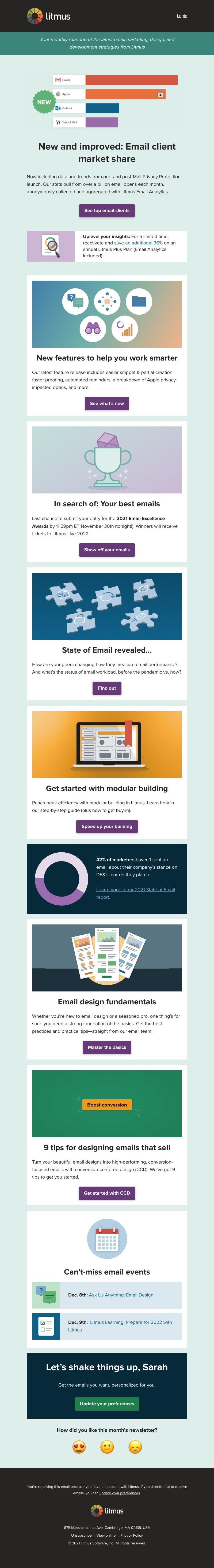 Litmus - 👀  The last month's most popular email client is...
