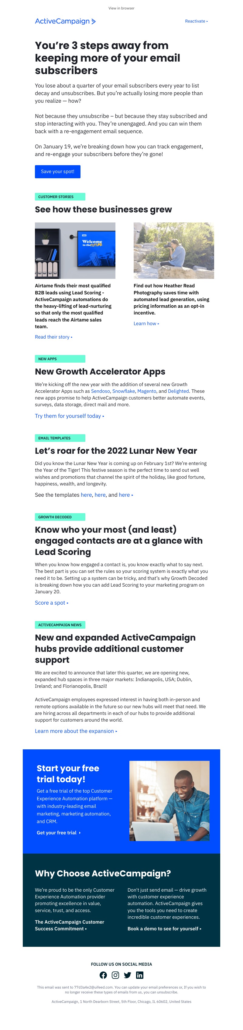  - Use this email sequence to win back inactive email subscribers