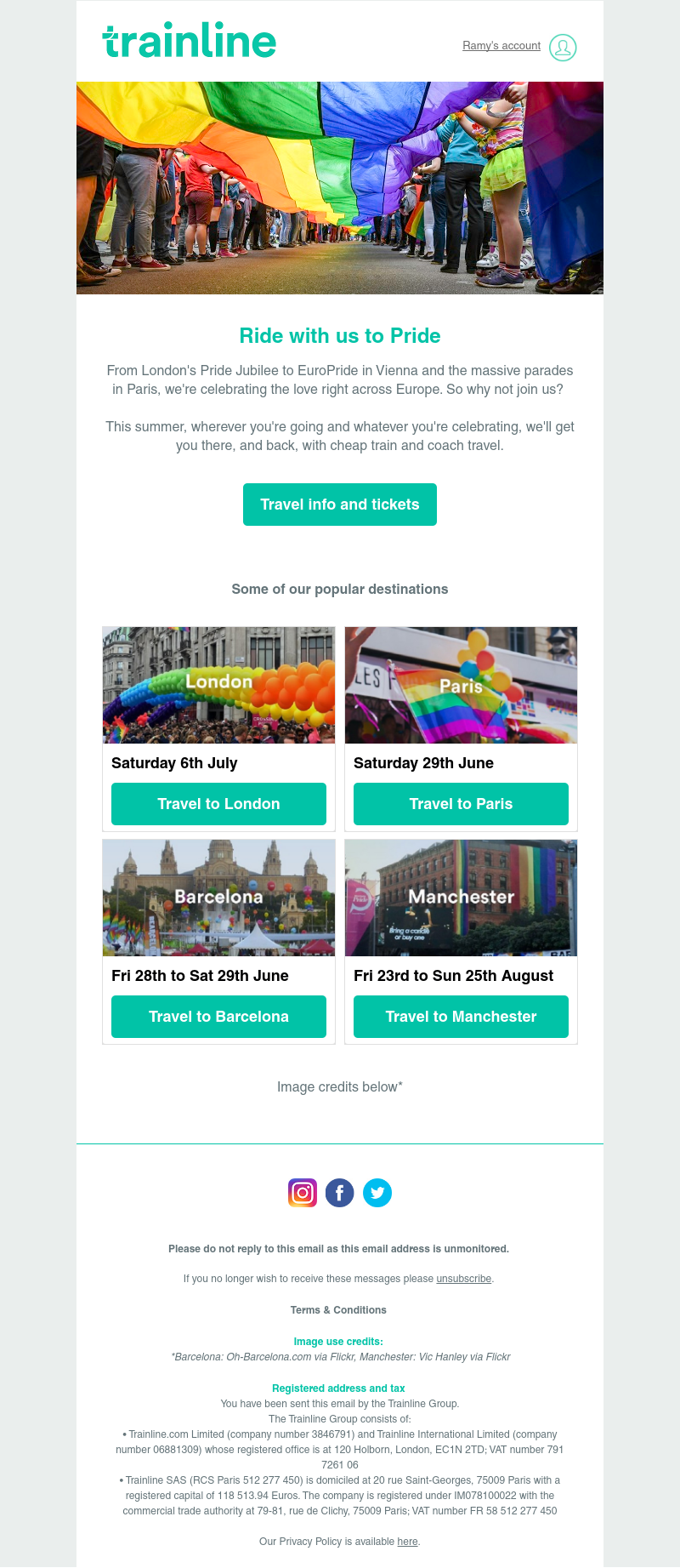 Trainline - All aboard the love train 🌈		