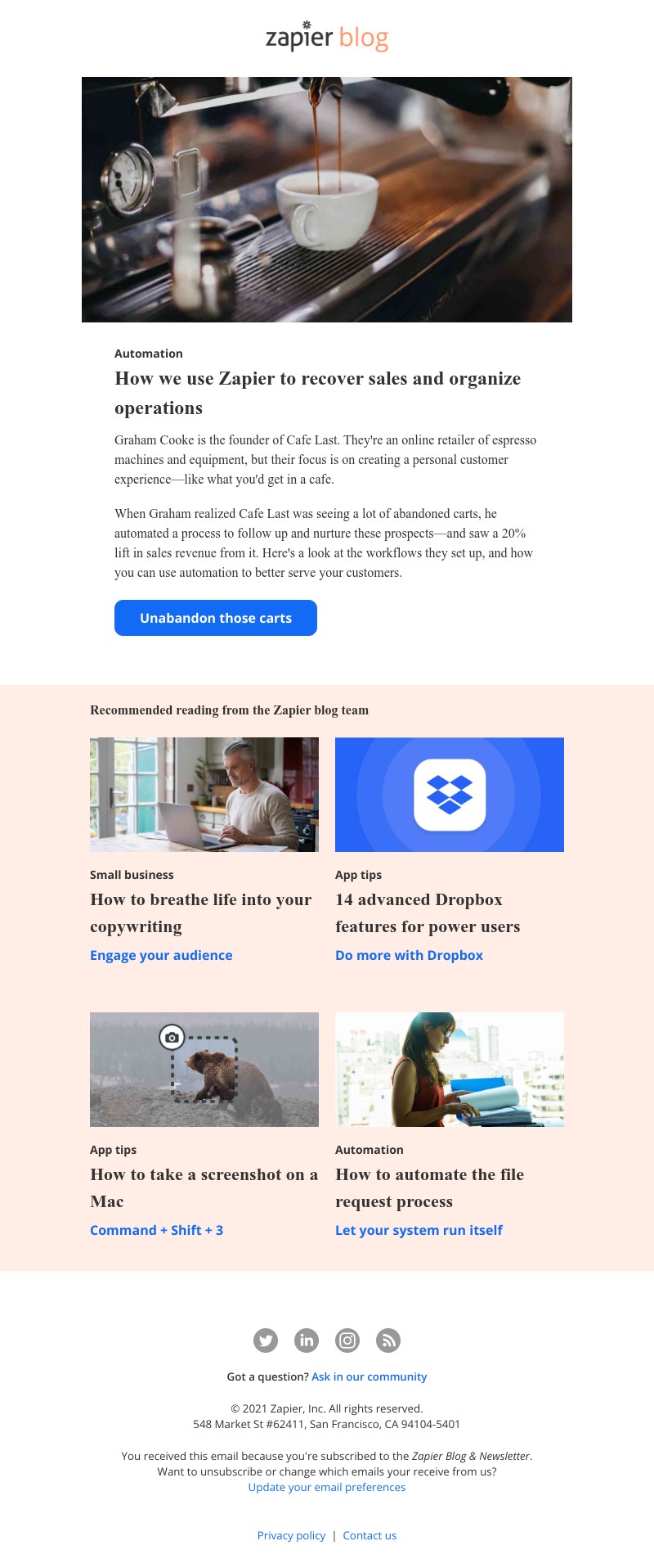 Zapier - How automation can help recover sales and organize operations
