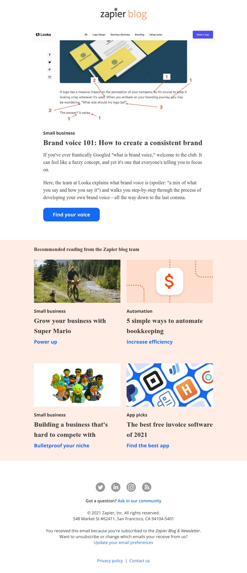 Zapier - Brand voice 101