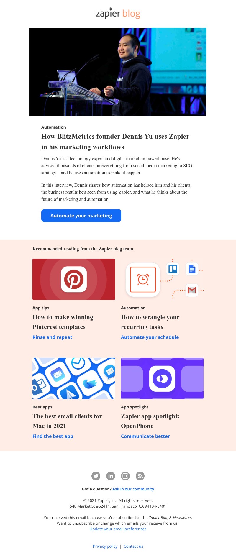 Zapier - The future of marketing and automation