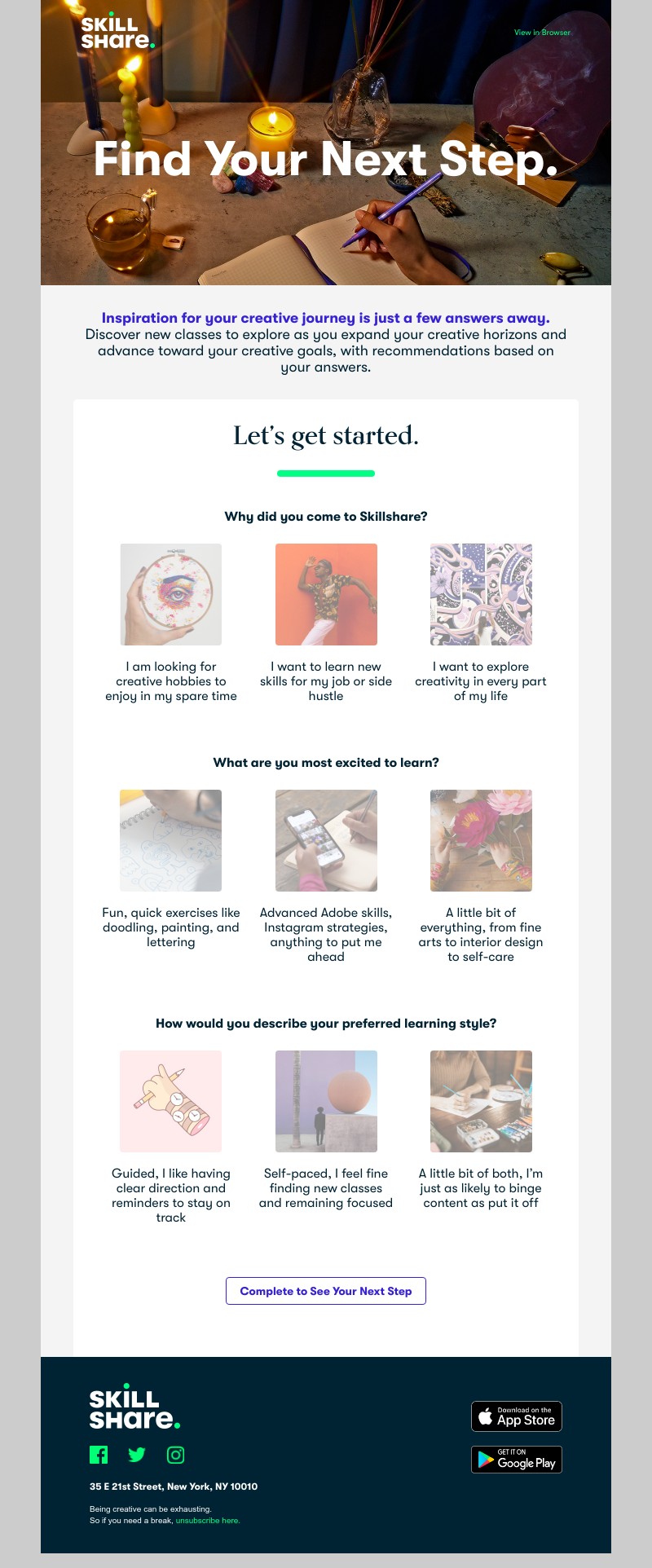Skillshare - Quiz: Discover Your Perfect Class