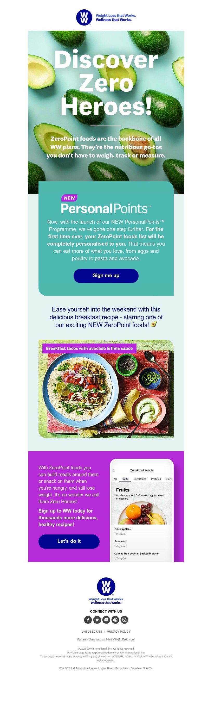 WW (Weight Watchers) - What if we told you Avocado could be ZERO points? 🥑