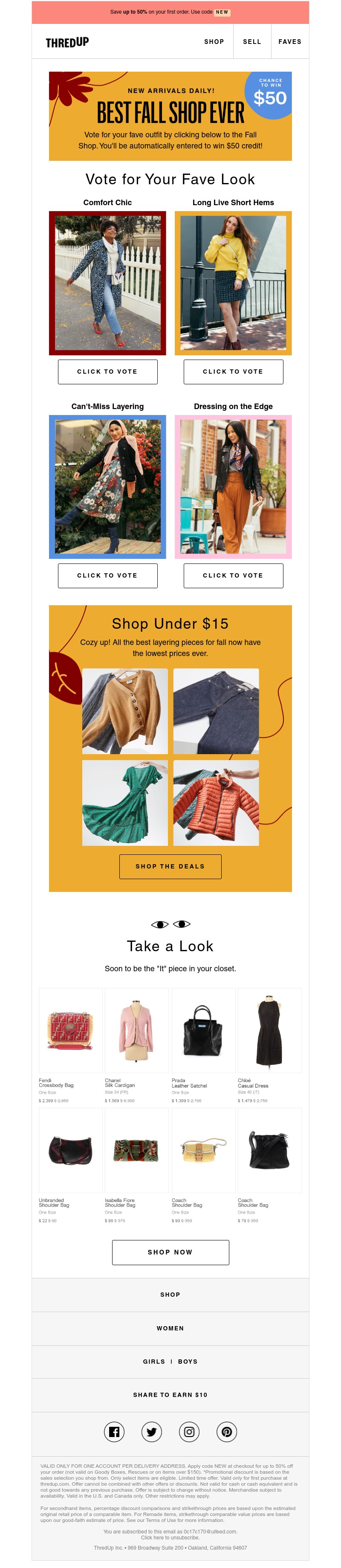 thredUP - Vote for your fave Fall Shop look!🍂