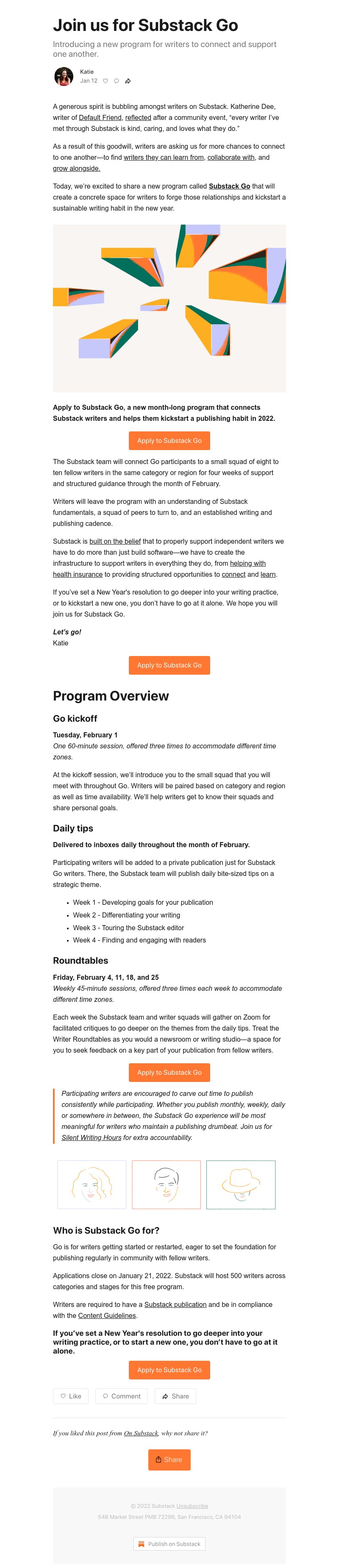 Substack - Join us for Substack Go