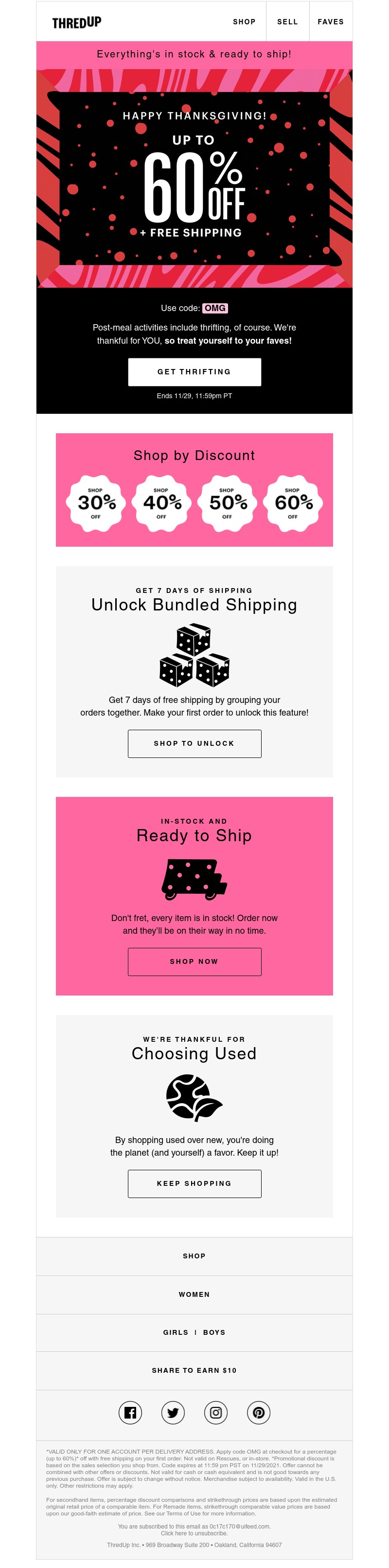 thredUP - 👀 BLACK FRIDAY starts...NOW